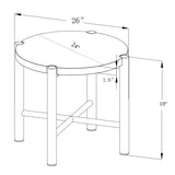 Modern European furniture - Brown Stone Round Outdoor End Table - www.oroa.com