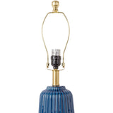 Modern European furniture - Glazed Blue Ceramic Table Lamp - www.oroa.com