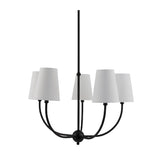 Modern European furniture - White Cotton Shade Chandelier - www.oroa.com
