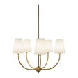 Modern European furniture - White Cotton Shade Chandelier - www.oroa.com