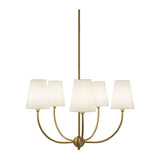 Modern European furniture - White Cotton Shade Chandelier - www.oroa.com