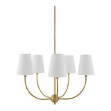 Modern European furniture - White Cotton Shade Chandelier - www.oroa.com