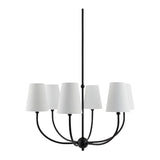 Modern European furniture - White Cotton Shade Chandelier - www.oroa.com