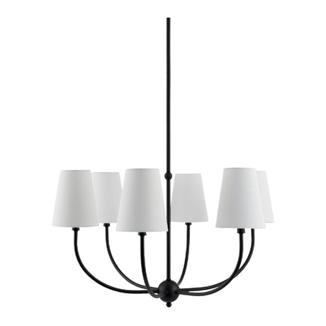 Modern European furniture - White Cotton Shade Chandelier - www.oroa.com