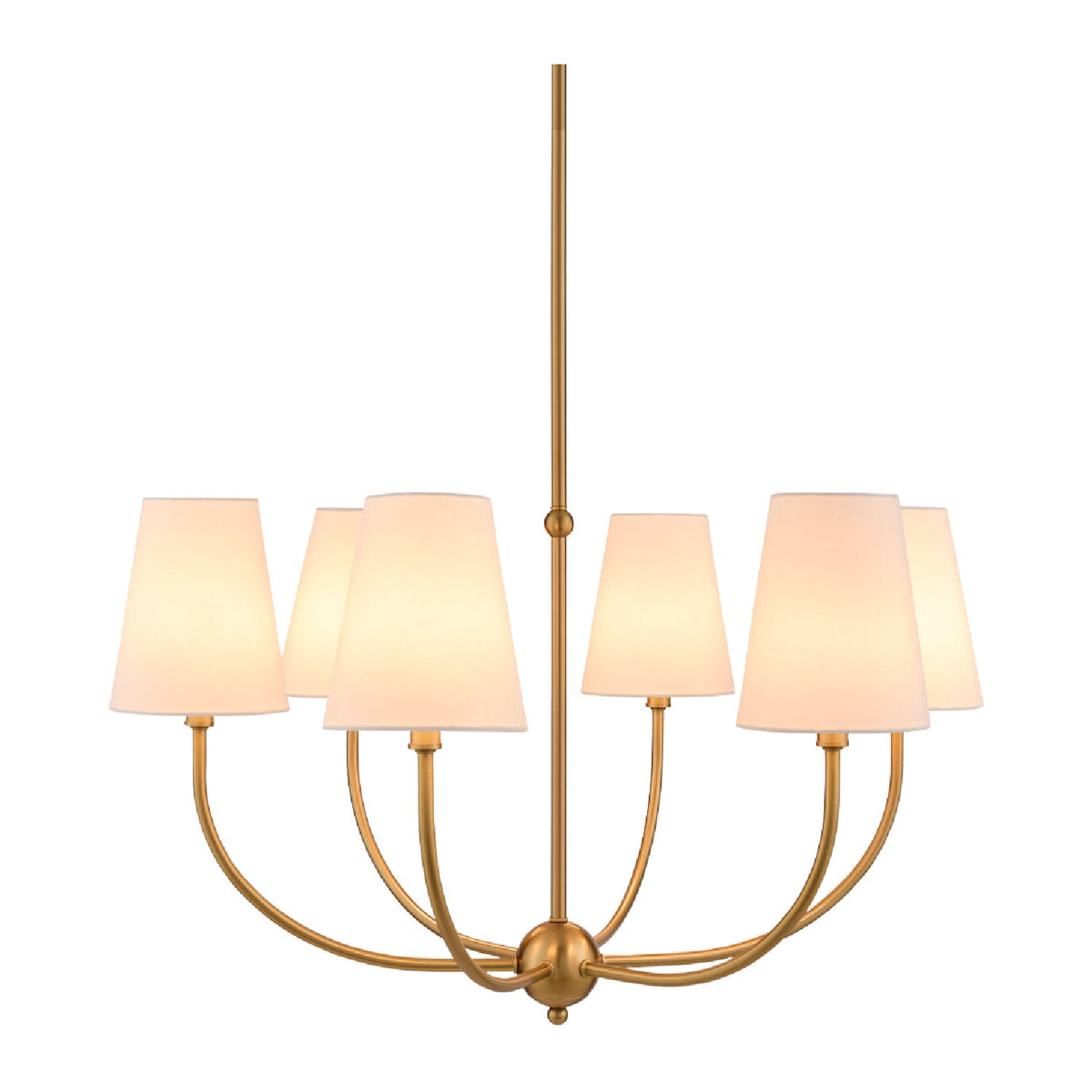 Modern European furniture - White Cotton Shade Chandelier - www.oroa.com