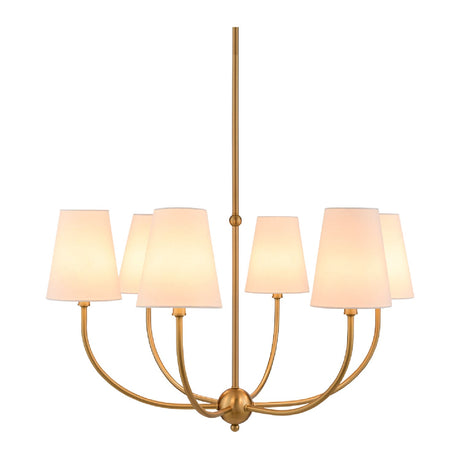Modern European furniture - White Cotton Shade Chandelier - www.oroa.com