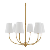 Modern European furniture - White Cotton Shade Chandelier - www.oroa.com
