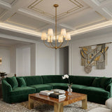 Modern European furniture - White Cotton Shade Chandelier - www.oroa.com