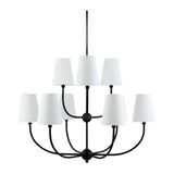 Modern European furniture - White Cotton Shade Chandelier - www.oroa.com