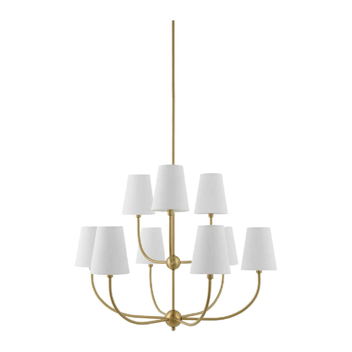 Modern European furniture - White Cotton Shade Chandelier - www.oroa.com