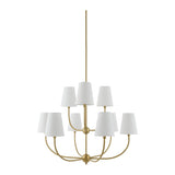 Modern European furniture - White Cotton Shade Chandelier - www.oroa.com
