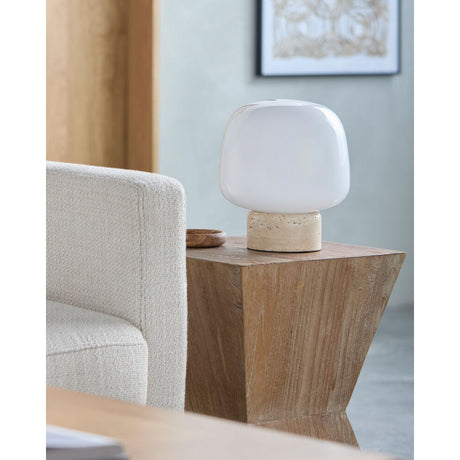 Modern European furniture - Travertine Base Table Lamp - www.oroa.com