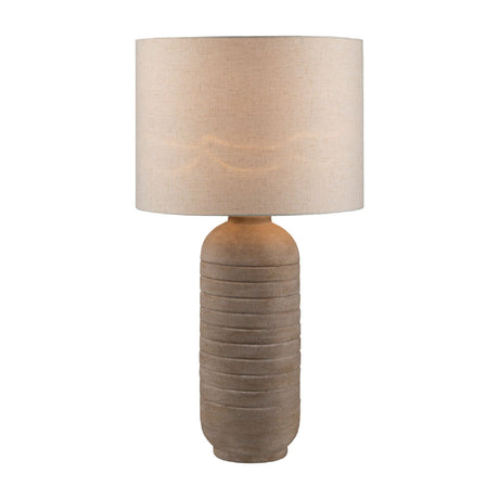 Modern European furniture - Beige Linen Ceramic Table Lamp - www.oroa.com