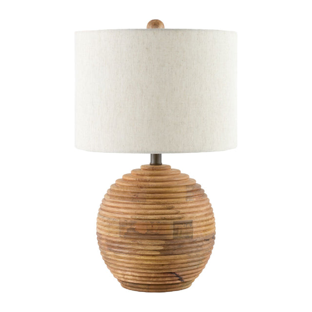 Modern European furniture - Natural Acacia Accent Table Lamp - www.oroa.com