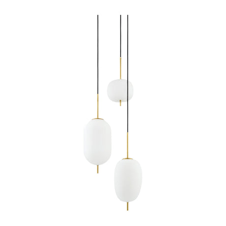 Modern European furniture - 3-Light White Glass Chandelier - www.oroa.com