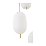 Modern European furniture - 3-Light White Glass Chandelier - www.oroa.com