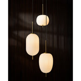 Modern European furniture - 3-Light White Glass Chandelier - www.oroa.com