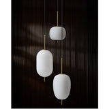 Modern European furniture - 3-Light White Glass Chandelier - www.oroa.com