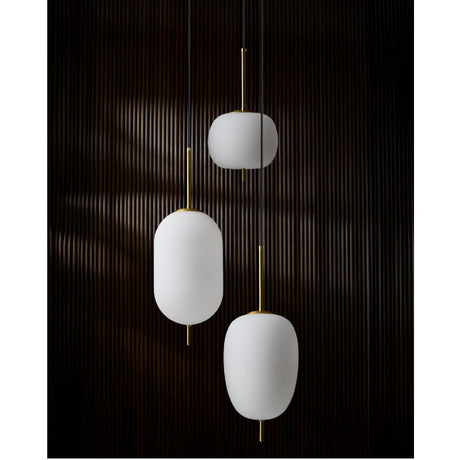 Modern European furniture - 3-Light White Glass Chandelier - www.oroa.com