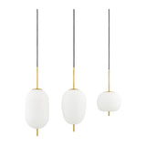 Modern European furniture - 3-Light White Glass Chandelier - www.oroa.com