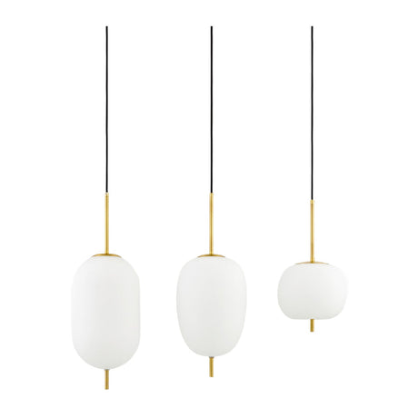 Modern European furniture - 3-Light White Glass Chandelier - www.oroa.com