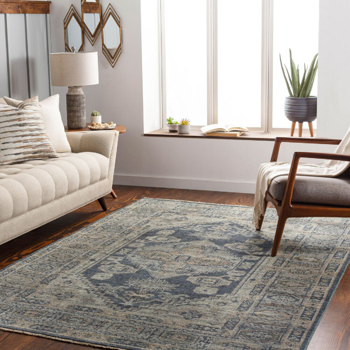 Modern furniture - Fringed Wool Printed Carpet - www.oroa.com