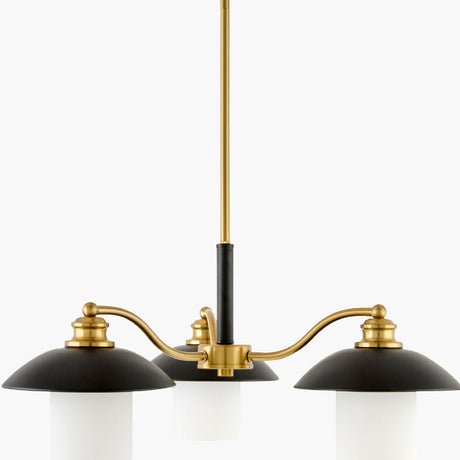 Modern European furniture - Black Iron 3-Light Chandelier - www.oroa.com