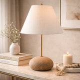 Modern European furniture - White Cotton Shade Table Lamp - www.oroa.com