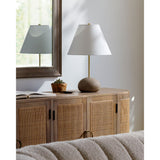 Modern European furniture - White Cotton Shade Table Lamp - www.oroa.com