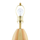 Modern European furniture - Yellow Striped Ceramic Table Lamp - www.oroa.com