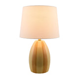 Modern European furniture - Yellow Striped Ceramic Table Lamp - www.oroa.com