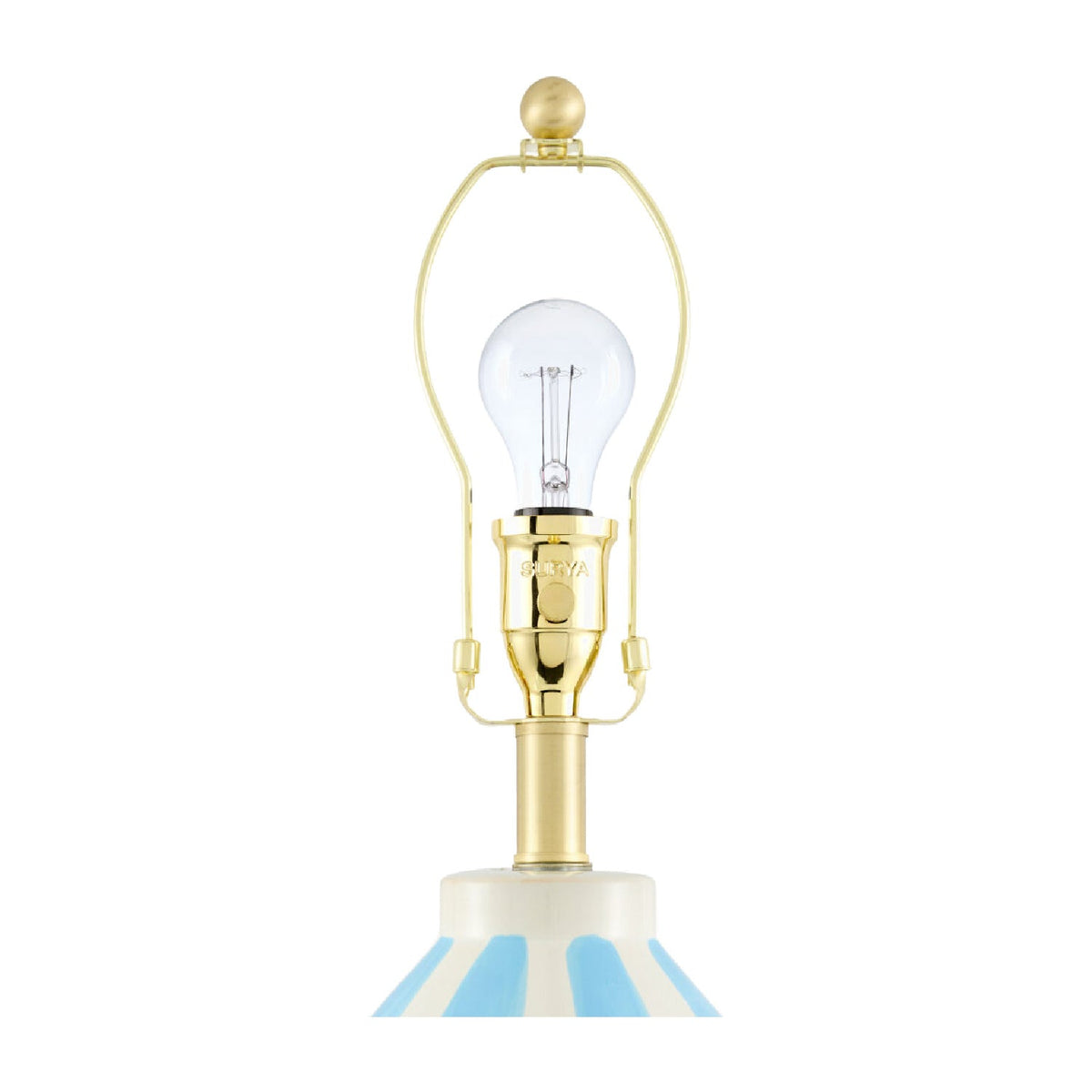 Modern European furniture - Vertical Lined Ceramic Table Lamp - www.oroa.com