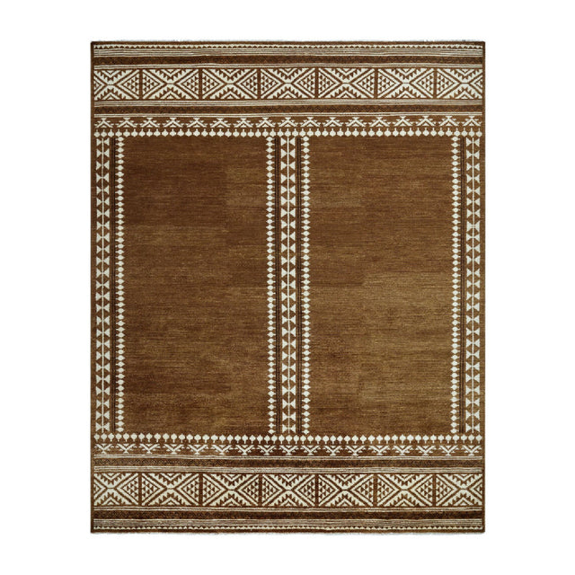 Modern European furniture - Brown Wool Blend Printed Carpet - www.oroa.com
