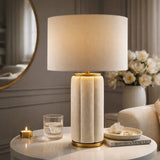 Modern European furniture - Modern White Linen Table Lamp - www.oroa.com