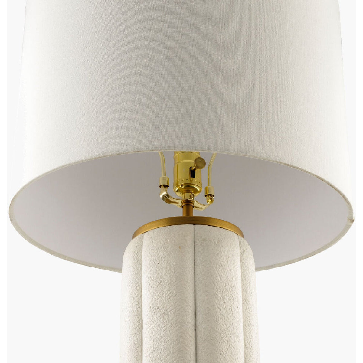 Modern European furniture - Modern White Linen Table Lamp - www.oroa.com