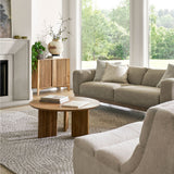 Modern European furniture - Reeded Mango Wood Cabinet - www.oroa.com