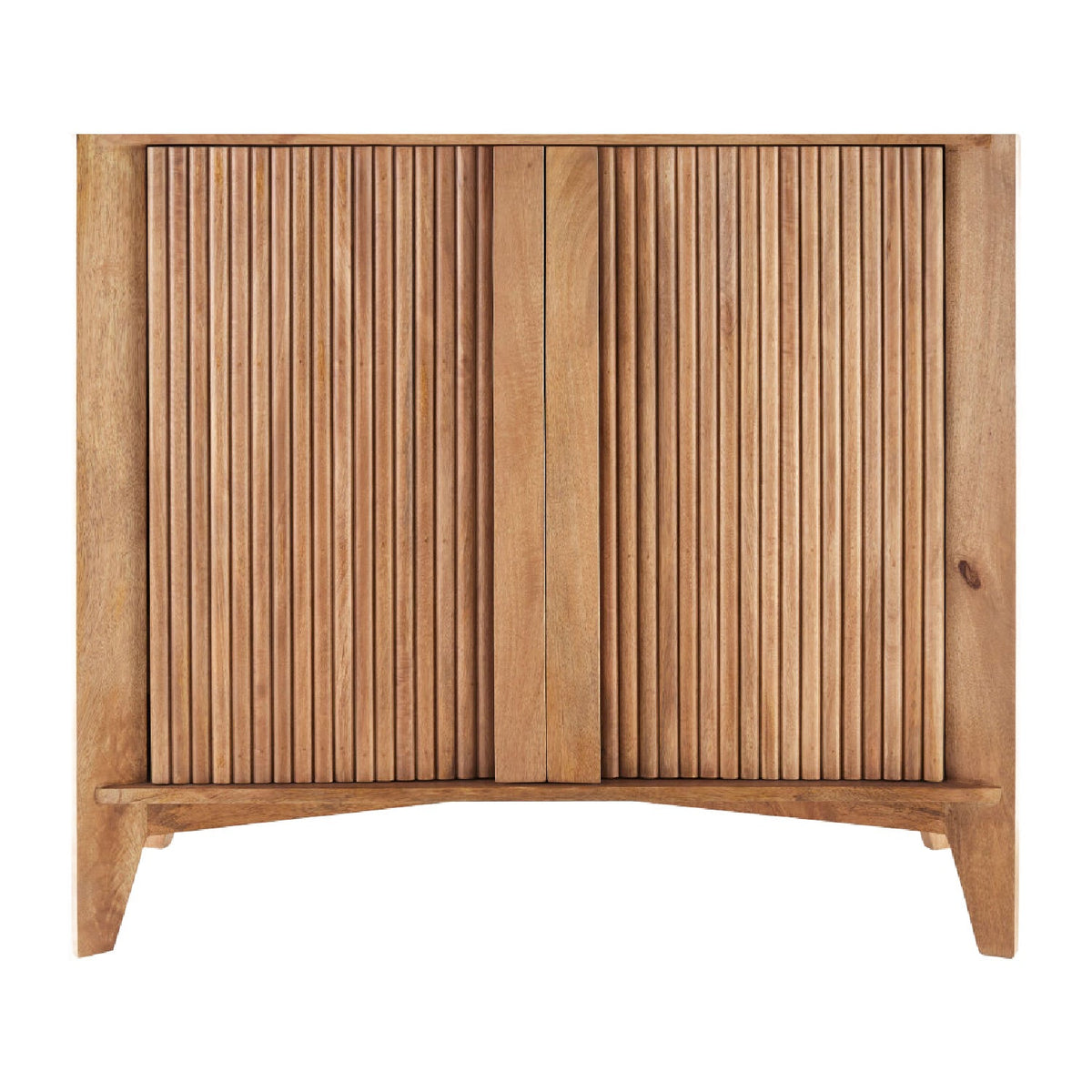 Modern European furniture - Reeded Mango Wood Cabinet - www.oroa.com