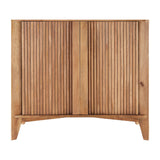 Modern European furniture - Reeded Mango Wood Cabinet - www.oroa.com