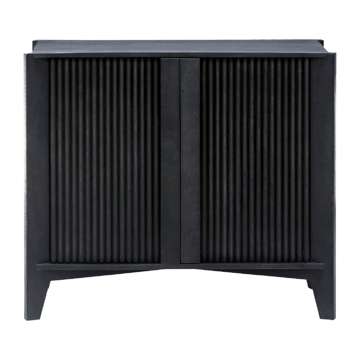 Modern European furniture - Reeded Mango Wood Cabinet - www.oroa.com