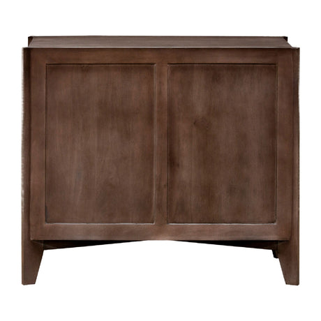 Modern European furniture - Reeded Mango Wood Cabinet - www.oroa.com