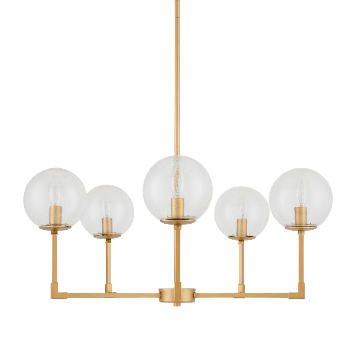 Modern European furniture - 5-Light Clear Glass Chandelier - www.oroa.com