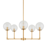 Modern European furniture - 5-Light Clear Glass Chandelier - www.oroa.com