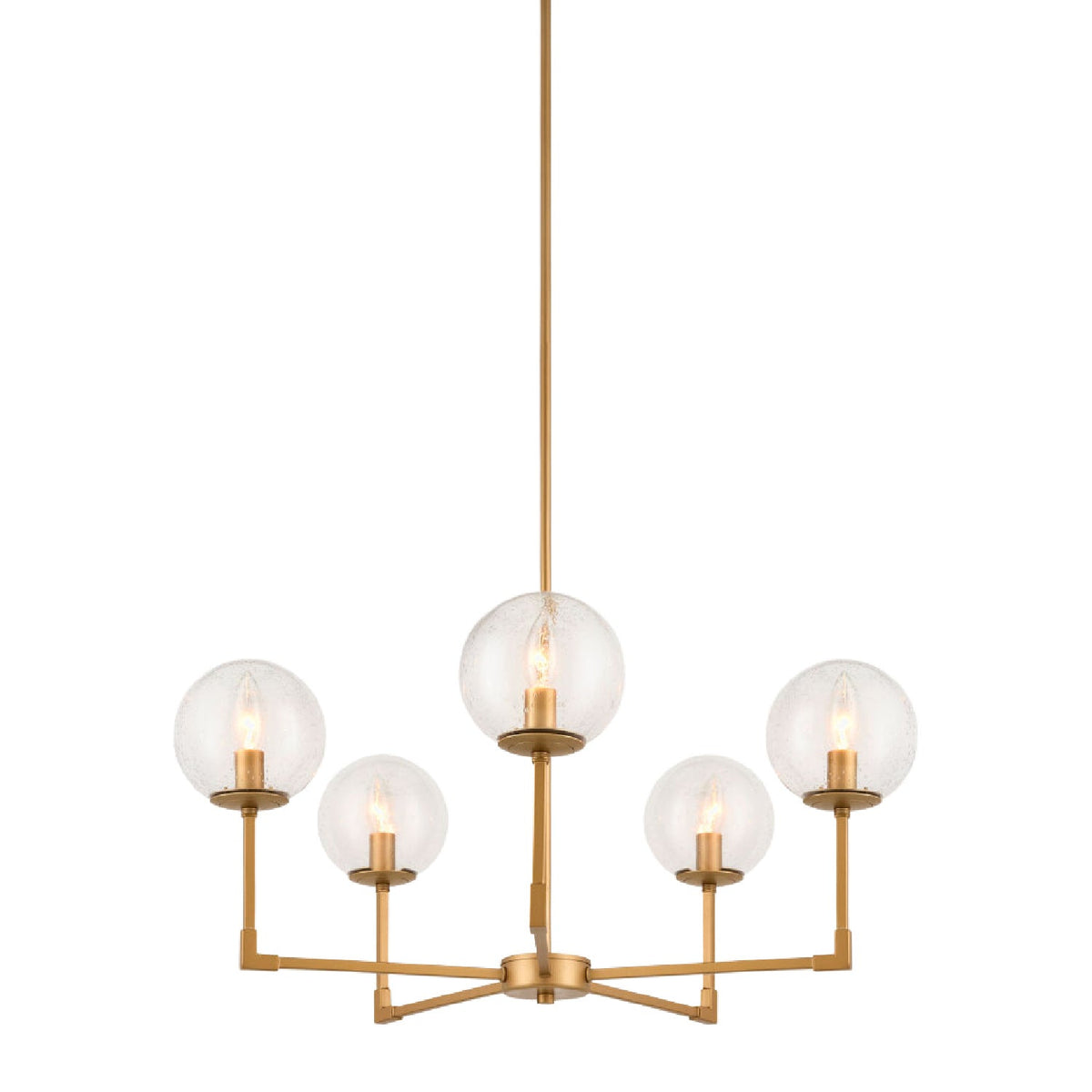Modern European furniture - 5-Light Clear Glass Chandelier - www.oroa.com