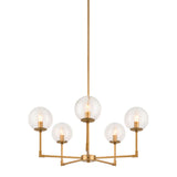 Modern European furniture - 5-Light Clear Glass Chandelier - www.oroa.com