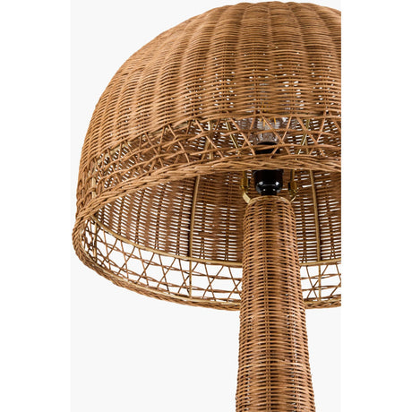 Modern European furniture - Natural Rattan Dome Floor Lamp - www.oroa.com