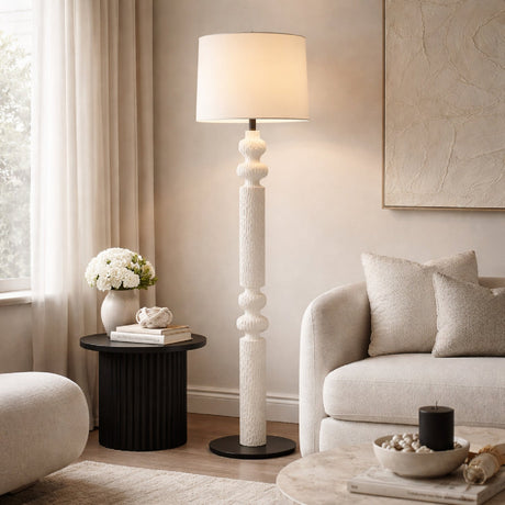 Modern European furniture - Lacquered White Accent Floor Lamp - www.oroa.com