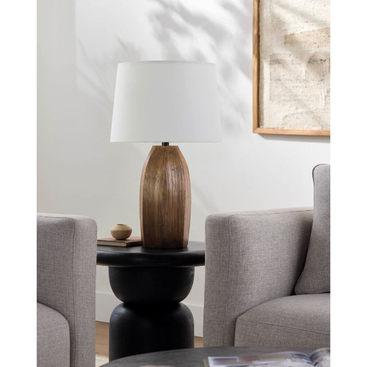 Modern European furniture - Brown Paper Accent Table Lamp - www.oroa.com