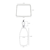 Modern European furniture - Brown Paper Accent Table Lamp - www.oroa.com