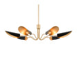 Modern European furniture - Black Metal Shades 6-Light Chandelier - www.oroa.com 