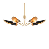 Modern European furniture - Black Metal Shades 6-Light Chandelier - www.oroa.com 